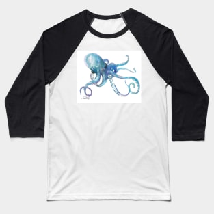 Octopus. Blue OCtopus design Baseball T-Shirt